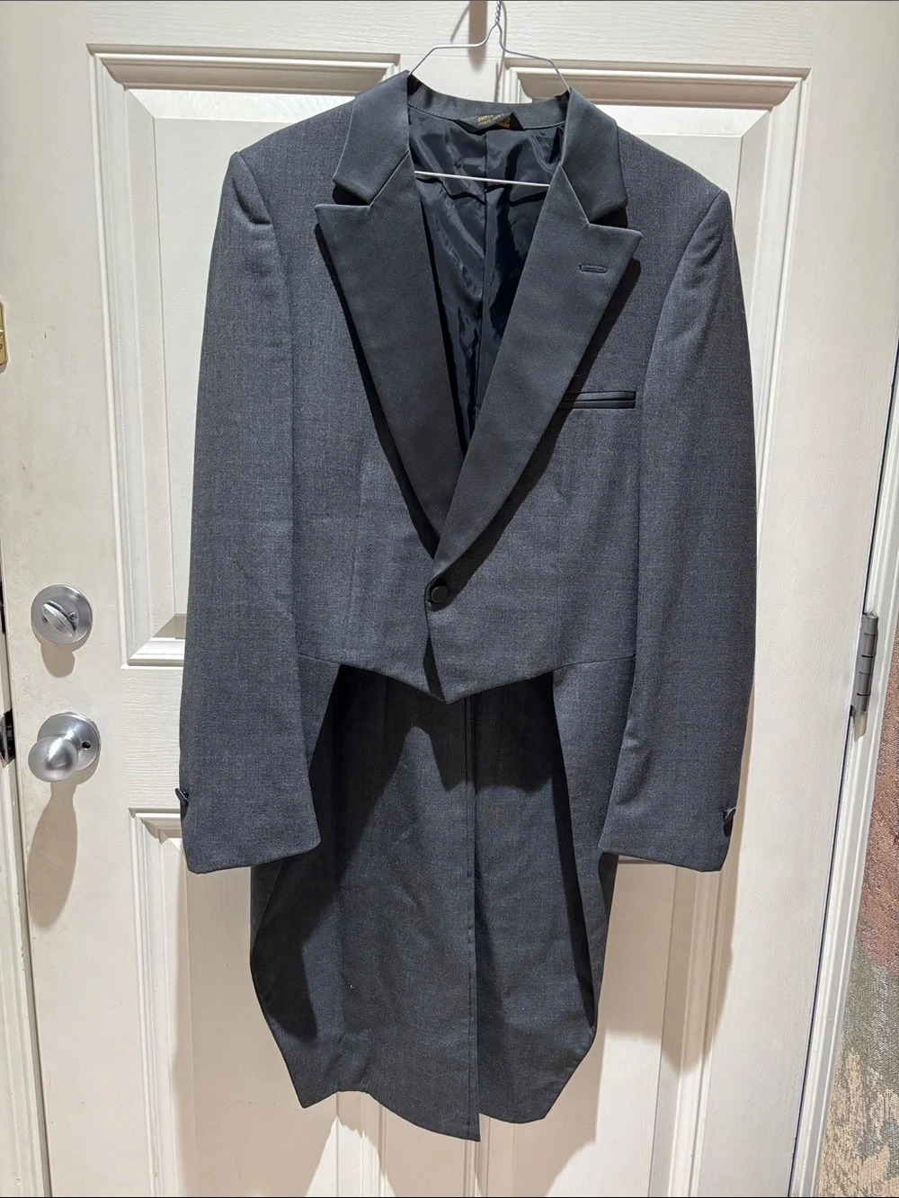Pierre Cardin Charcoal Gray Tailcoat Tuxedo Jacket